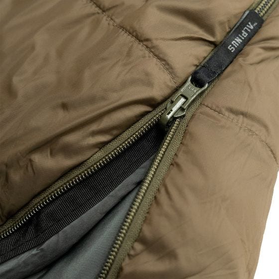 Alpinus Survival 1300 (Left) Sleeping Bag Green