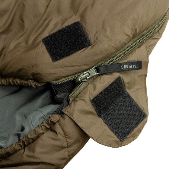 Alpinus Survival 1300 (Left) Sleeping Bag Green