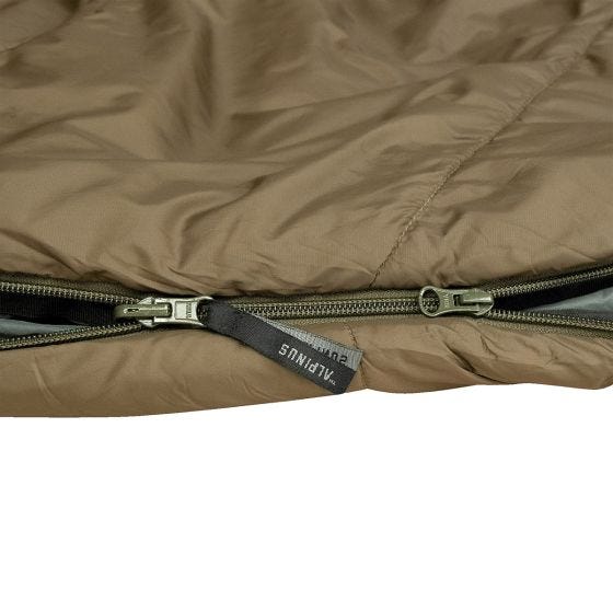 Alpinus Survival 1300 (Left) Sleeping Bag Green