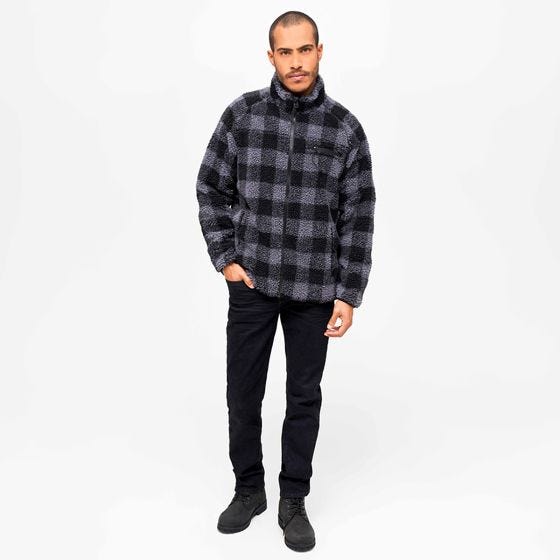 Brandit Teddyfleece Jacket Black/Gray
