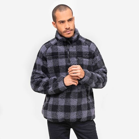 Brandit Teddyfleece Troyer Black/Gray