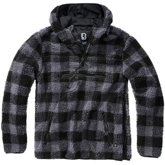 Brandit Teddyfleece Worker Pullover Black/Gray