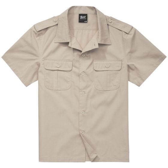 Brandit US Shirt Ripstop Short Sleeve Beige