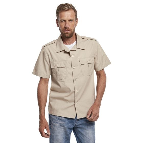 Brandit US Shirt Ripstop Short Sleeve Beige