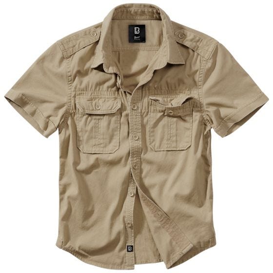 Brandit Vintage Shirt Short Sleeve Camel