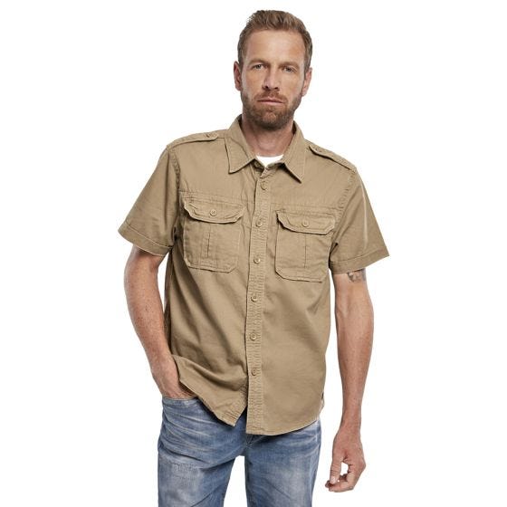 Brandit Vintage Shirt Short Sleeve Camel