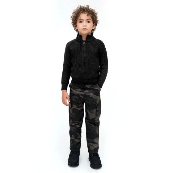 Brandit Kids Marine Pullover Troyer Black