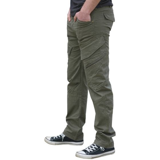 Brandit Adven Slim Fit Trousers Olive