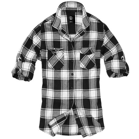 Brandit Ladies Amy Flanell Shirt White/Black