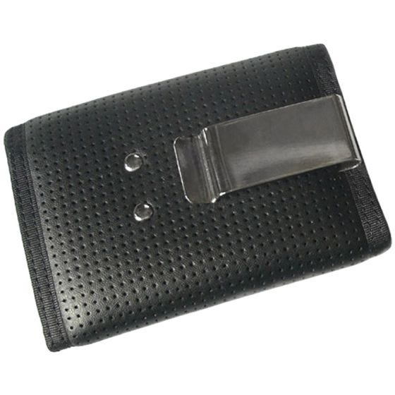 Civilian Tactical Tri-Fold Leather Clip Wallet Black