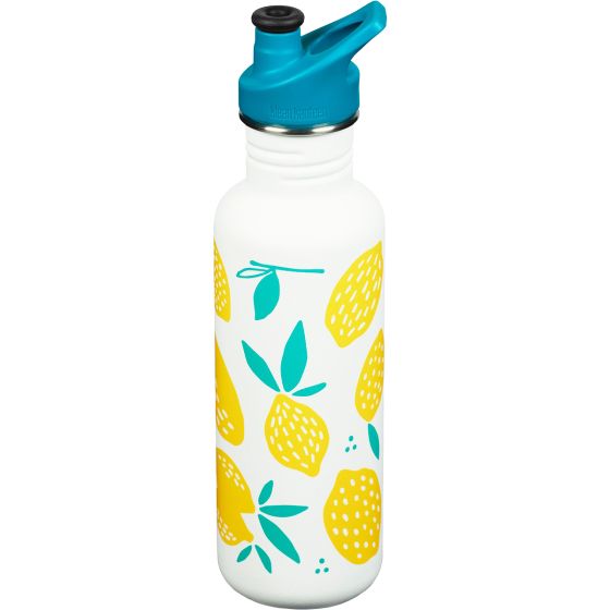 Klean Kanteen Classic 800ml Bottle Sport Cap Lemon