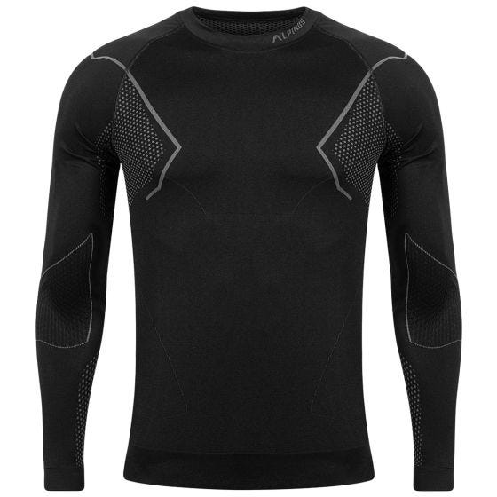 Alpinus Men Active Longsleeve Base Layer Black-Gray
