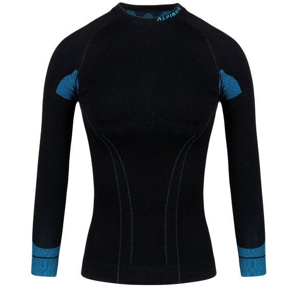 Alpinus Women Active Longsleeve Base Layer Black-Blue