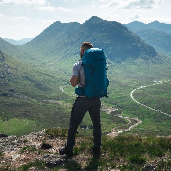 Highlander Men's Ben Nevis Rucksack 65L Petrol