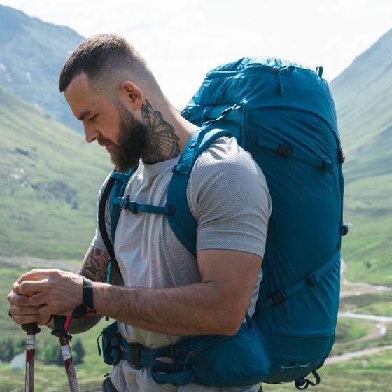 Highlander Men's Ben Nevis Rucksack 65L Petrol