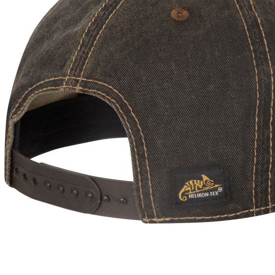 Helikon Tactical Snapback Cap Cotton Dirty Washed Black / Dirty Washed Brown D