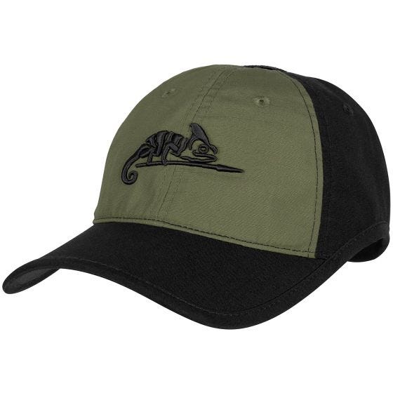Helikon Logo Cap Polycotton Ripstop Black / Olive Green