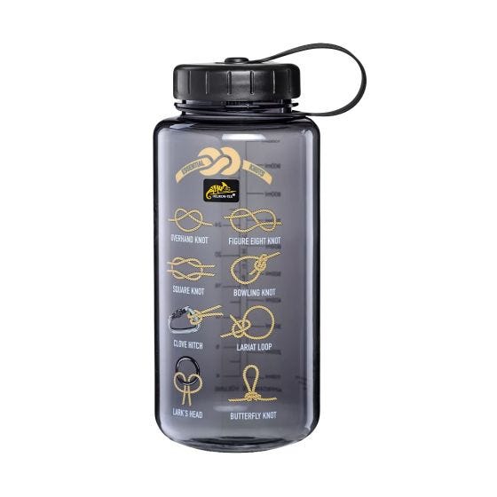 Helikon Wide Mouth Tritan Bottle 1L Knots Smoke