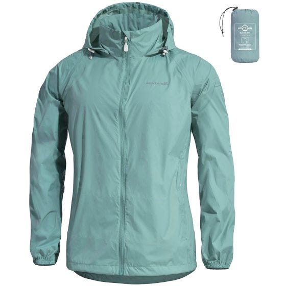 Pentagon Cloudburst Packable Women Rain Jacket Mint