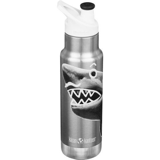 Klean Kanteen Kid Kanteen 355ml Classic Insulated Bottle Sport Cap Mr. Shark
