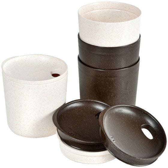 Light My Fire MyCup´n Lid Short Cups 4-Pack Cocoa/Cream