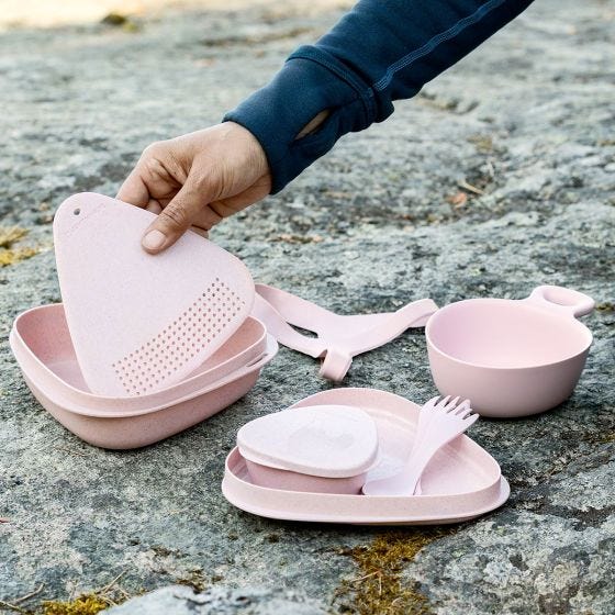 Light My Fire Outdoor MealKit 8pcs Set Dusty Pink