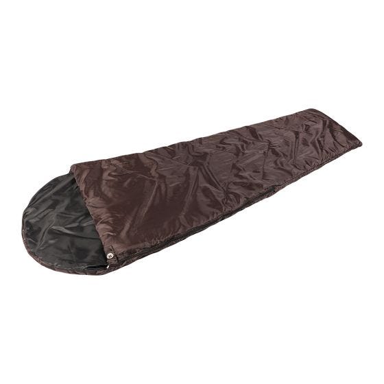 Mil-Tec Mummy Sleeping Bag With Hood 'Happy People' Brown 230/80/52