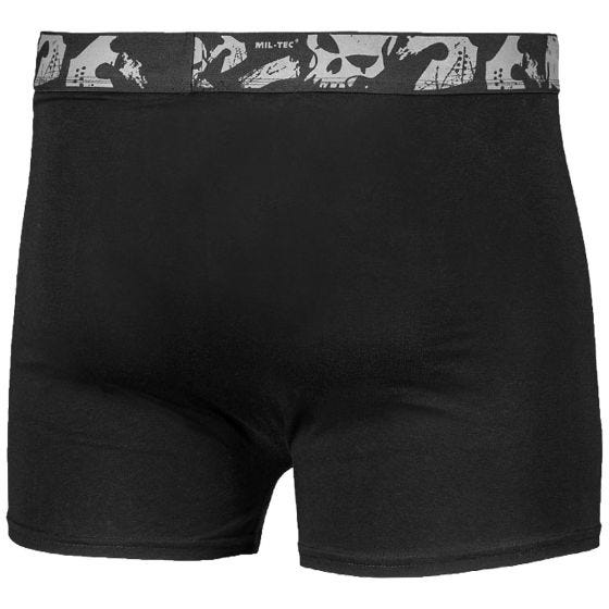 Mil-Tec Boxer Shorts Skull 2 Pack Black