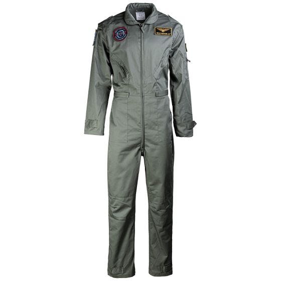 Mil-Tec Kids US Flight Coverall with Patches Olive