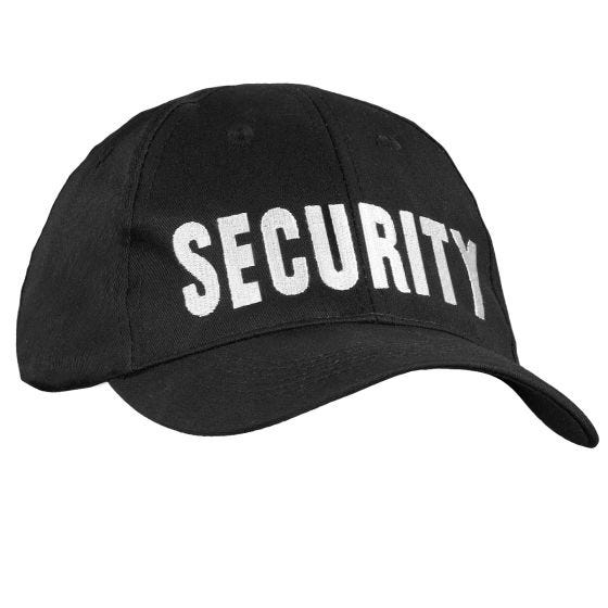 Mil-Tec Security Baseball Cap Black