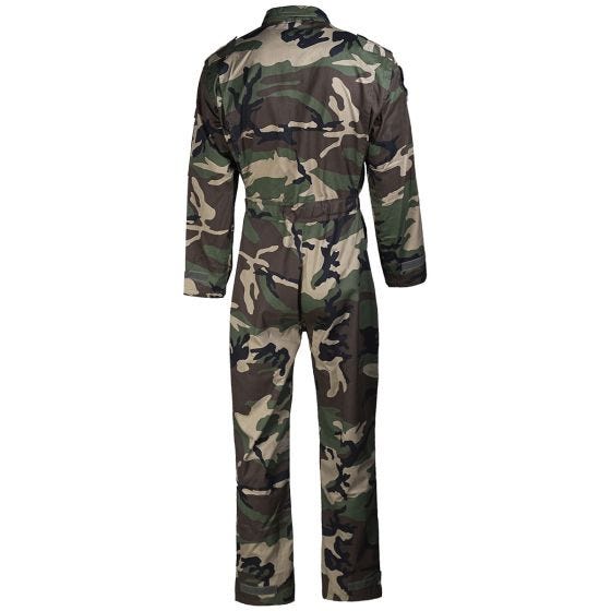 Mil-Tec US Flight Coverall with Patches Woodland