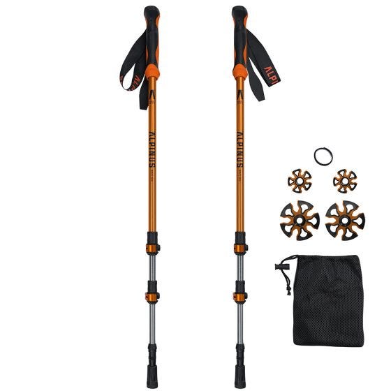 Alpinus Tactical Trekking Poles Monte Rosa Orange