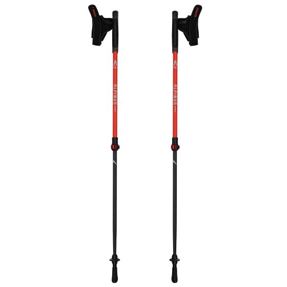 Alpinus Pro Nordic Walking Poles Braunberg Red