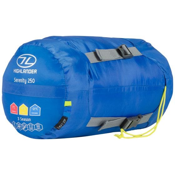 Highlander Serenity 250 Mummy Sleeping Bag Blue
