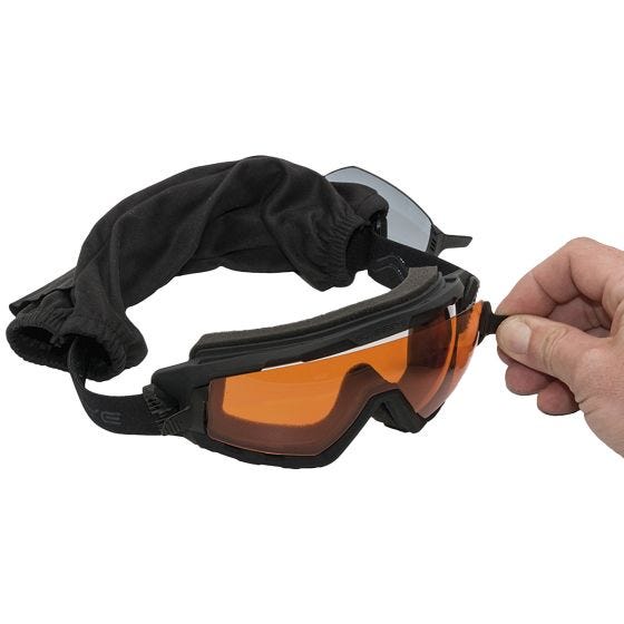 Swiss Eye G-Tac Goggle - Smoke + Orange + Clear Lens / Rubber Black Frame