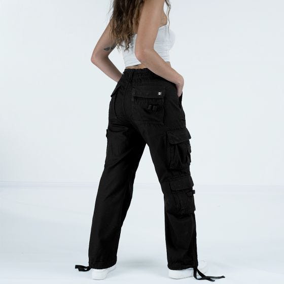 Brandit Ladies Pure Vintage Trousers Black