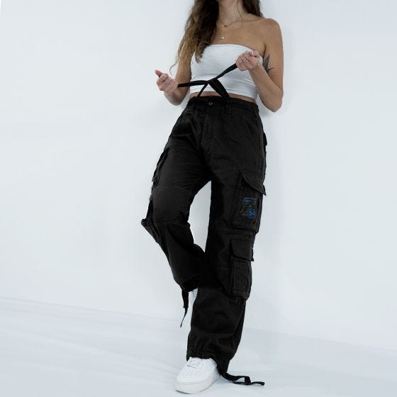 Brandit Ladies Pure Vintage Trousers Black