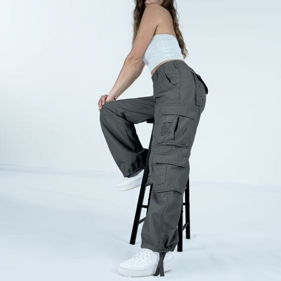 Brandit Ladies Pure Vintage Trousers Anthracite