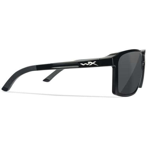 Wiley X WX Alfa Glasses - Captivate Polarized Gray Lenses / Gloss Black Frame