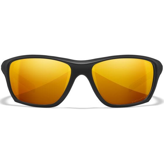 Wiley X WX Aspect Glasses - Captivate Polarized Bronze Mirror Lens / Matte Black Frame