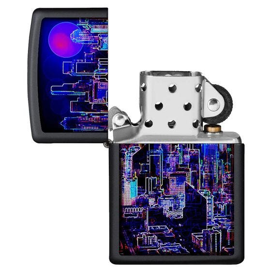 Zippo Cyberpunk Lighter Black Matte
