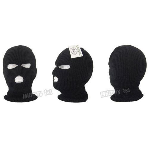 MFH 3 Hole Balaclava Acrylic Black