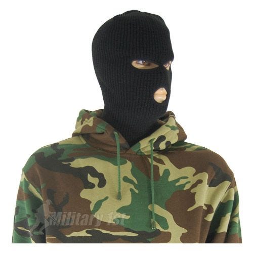 MFH 3 Hole Balaclava Acrylic Black