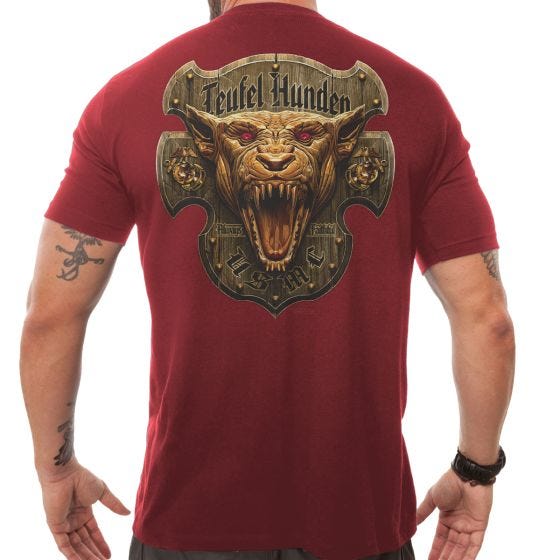 7.62 Design USMC Devil Dog T-shirt Red