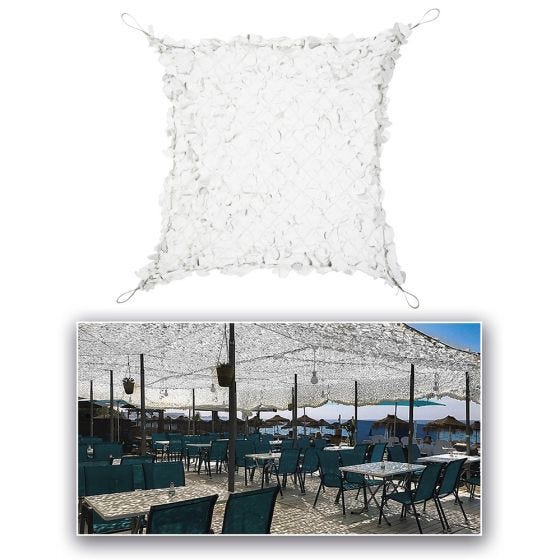 CamoSystems Shade Sail Net Broadleaf 3x3 White