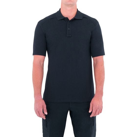 First Tactical Men's Cotton Short Sleeve Polo with Pen Pocket Midnight Navy