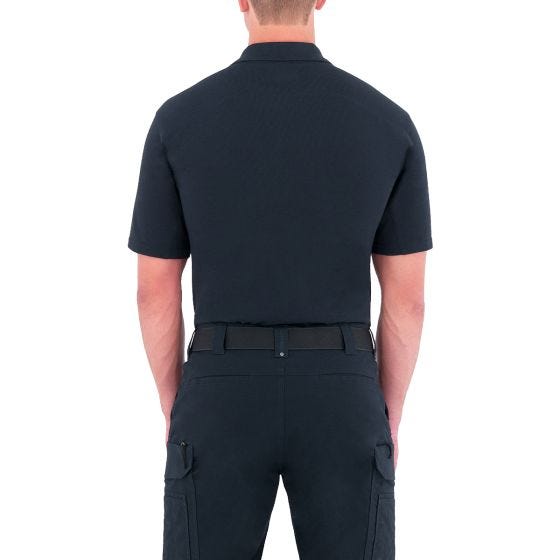 First Tactical Men's Cotton Short Sleeve Polo with Pen Pocket Midnight Navy
