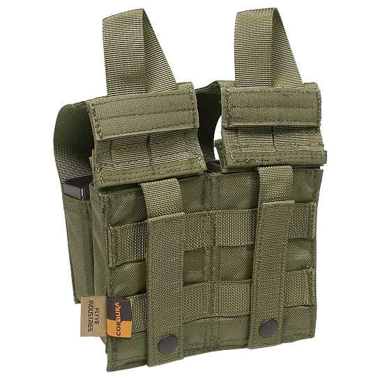 Flyye Double M4/M16 + Quad Pistol Magazine Pouch MOLLE Ranger Green