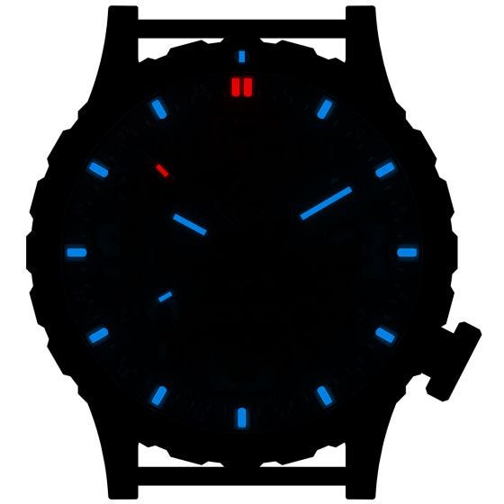 Hazard 4 Heavy Water Diver Titanium Tritium Watch Blacktie White GMT Blue/Red