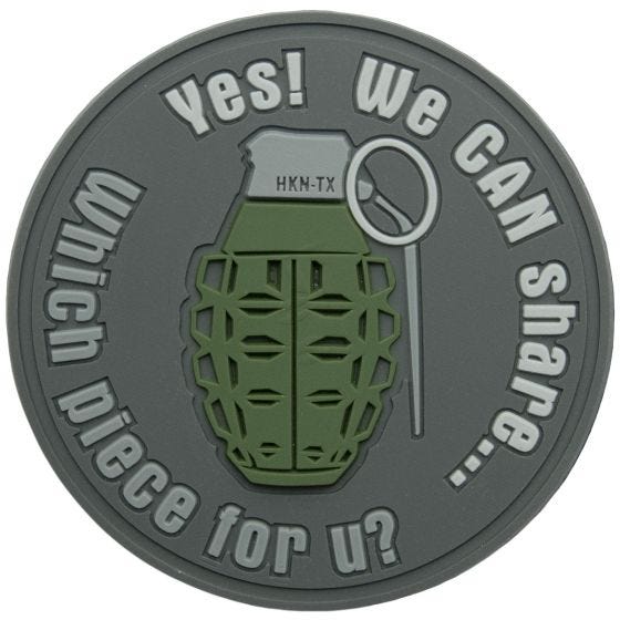 Helikon We Can Share Grenade Patch Grey